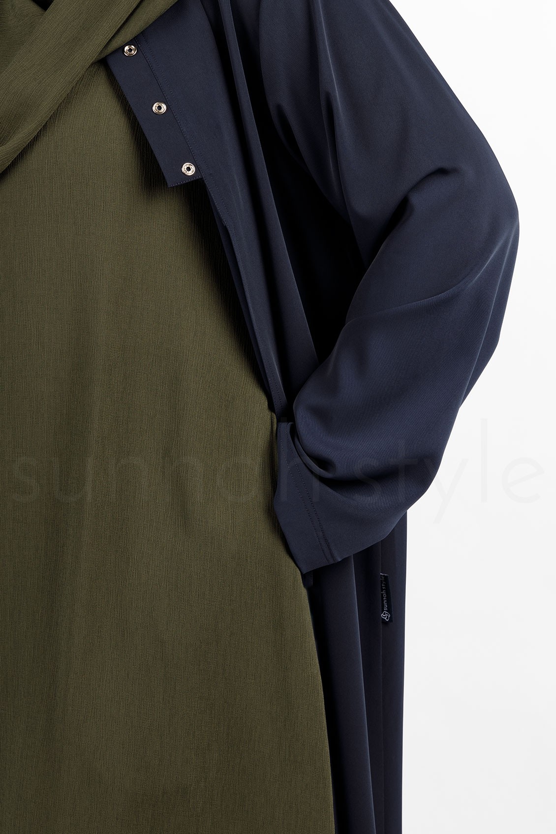 Sunnah Style Brushed Sleeveless Abaya Army